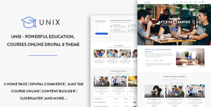 Unix Powerful Education, Courses Online Drupal 9 Theme